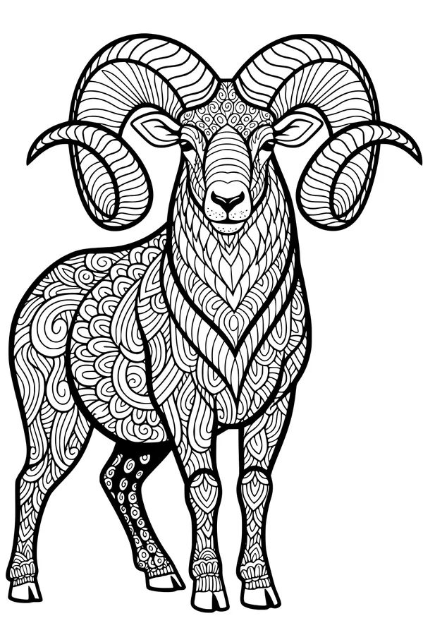The Swirly-Horned Sheep Takes a Stroll