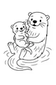 Otter Hugs in the River