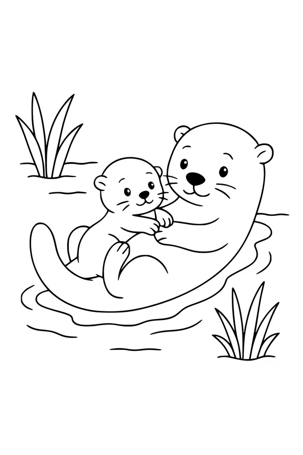Otter Hugs by the Pond