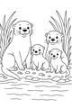 Riverbank Otter Family Gathering