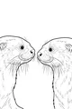 Face-to-Face Otter Standoff