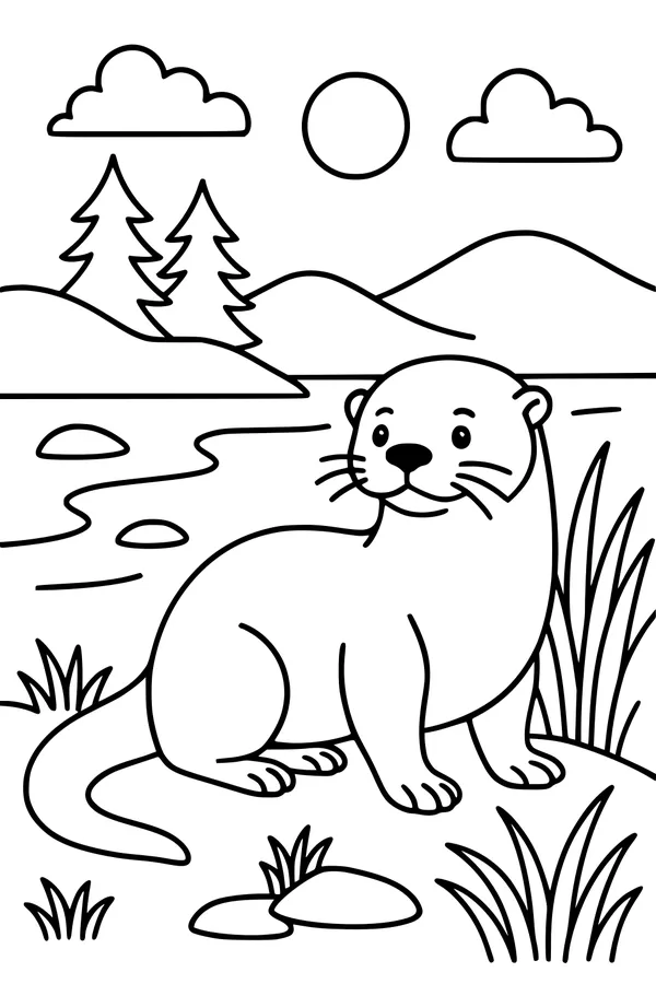 Sunny Day by the River Otter