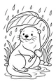 Raindrop Hideout with Otter and Leaf