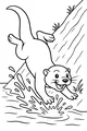 Otter Splash at the Riverbank