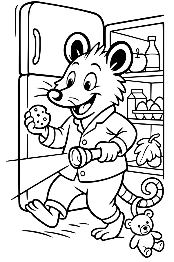 Midnight Snack for Oliver Opossum