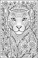 Panther in the Flower Jungle
