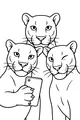 Panther Pals Snap a Selfie Together