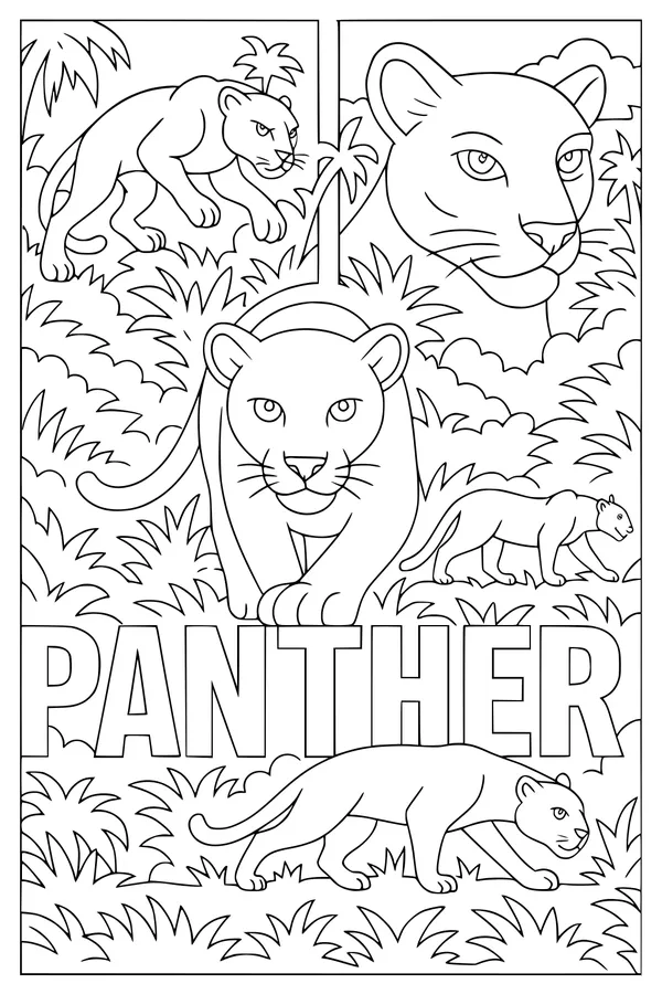Panther Parade in the Jungle Grass