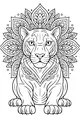 Majestic Panther and Mandala Flowers