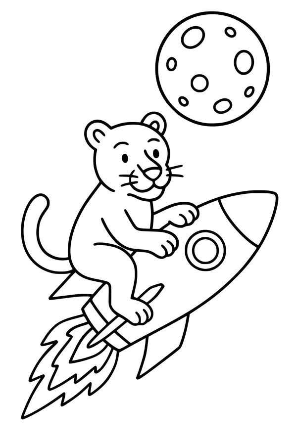 Panther Cub Blasts Off to the Moon