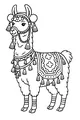 Fiesta Parade Llama in Tasseled Finery