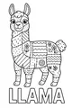 Patchwork Llama in the Flower Field