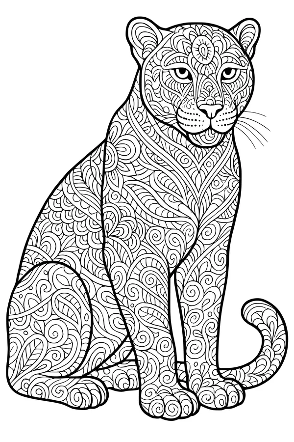 Jungle Leopard with Swirly Spots