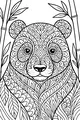 Bamboo Grove Bear with Swirly Patterns