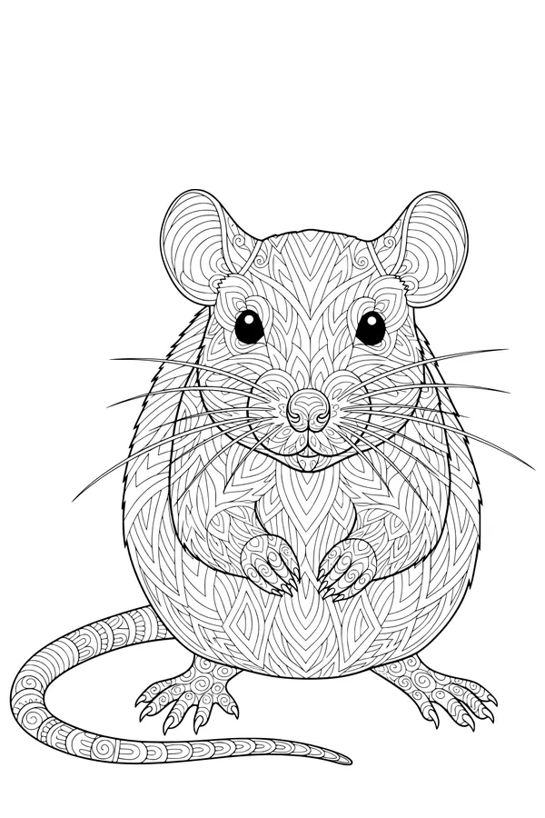Whiskers the Snuggly Rat Sits Still
