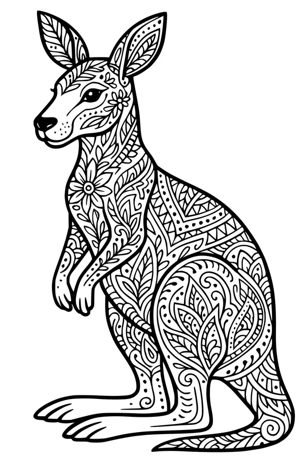 Sunshine Hopping Kangaroo in the Garden