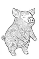 Swirly Piggy Smiles in the Garden