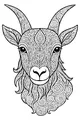Spiral-Horned Goat With Swirly Fur