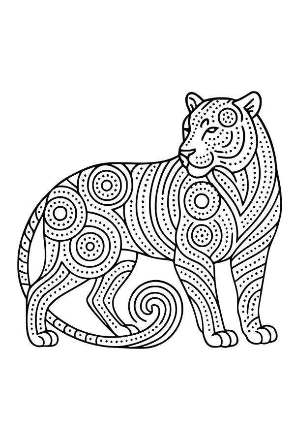 Patterned Tiger in the Tall Grass