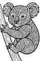 Swirly Koala Hugs the Tall Tree