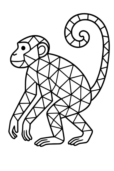 Monkey With a Swirly Spotted Tail