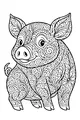 Swirly Piglet with the Happy Smile