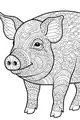 Patterned Piglet with a Spiraled Snout