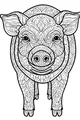 Wiggly Pig with Swirly Patterns