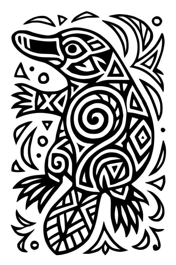 Swirly Platypus by the Riverbank