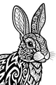 Swirly Rabbit in the Meadow