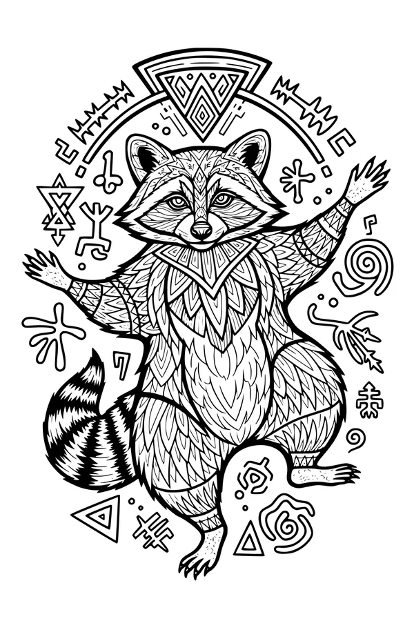 Dancing Raccoon and the Magic Patterns