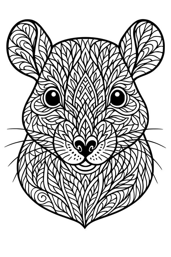 Whiskers and Swirls: Rat Portrait Fun