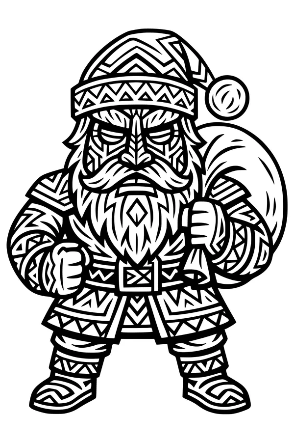Chevron Coat Santa Claus