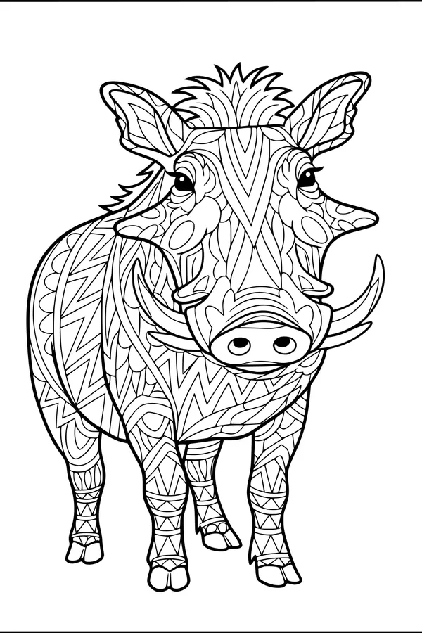 Zigzag Warthog and His Wild Patterns