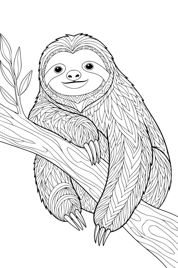 Sammy the Smiling Sloth Hangs Out