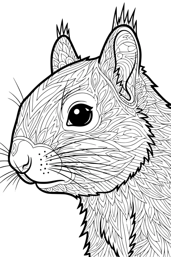 Swirly Whiskers and Bright Eyes Squirrel