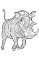 Patterned Warthog Stands Tall in the Grass