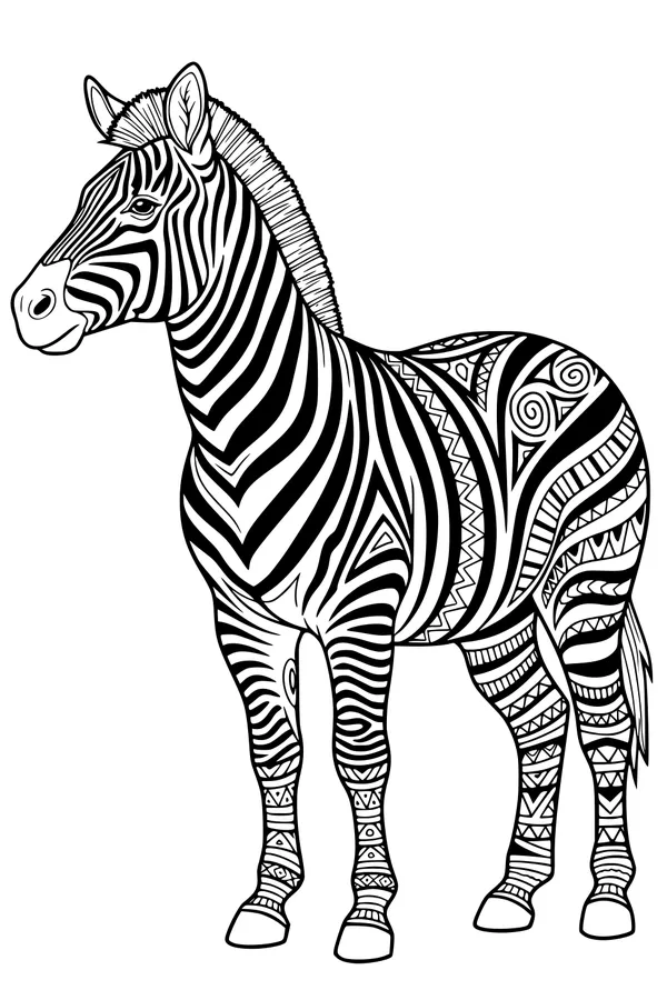Stripes of the Savannah Zebra