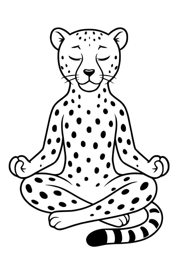 Peaceful Cheetah Takes a Quiet Break