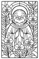 Sunny Sloth with Peaceful Orchids