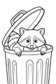 Midnight Peek From the Silver Trash Can