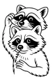 Peekaboo Raccoon Friends