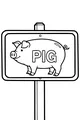 Smiling Piggy Greets the Farm Road
