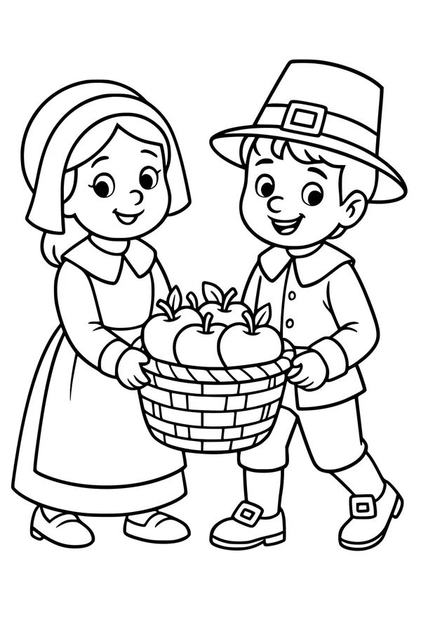 Apple Basket Harvest Helpers