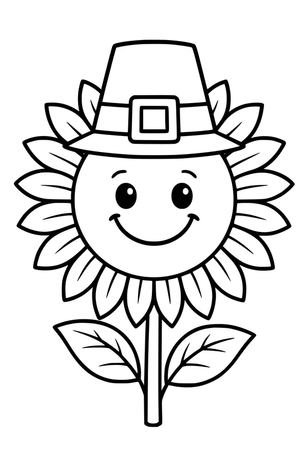 Pilgrim Hat Sunflower Smile