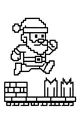 Pixel Santa Leaps the Spiky Path