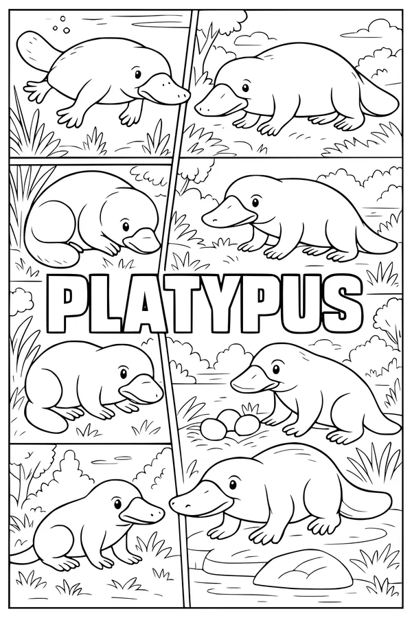 Plucky Platypus Plays in the Pond