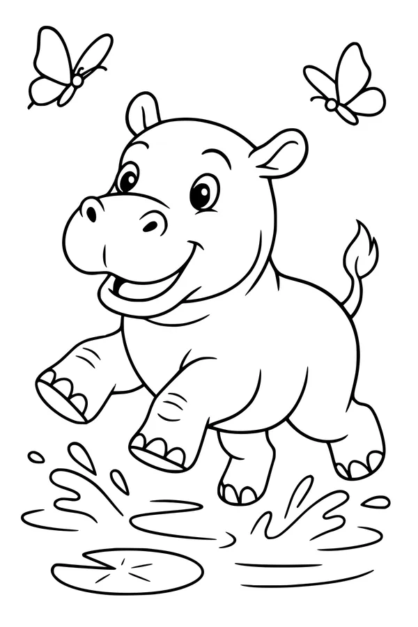 Puddle Dance with Happy Hippo Friends