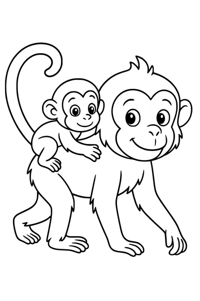 Monkey Piggyback Jungle Parade