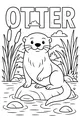 Smiling Otter by the Pond’s Edge